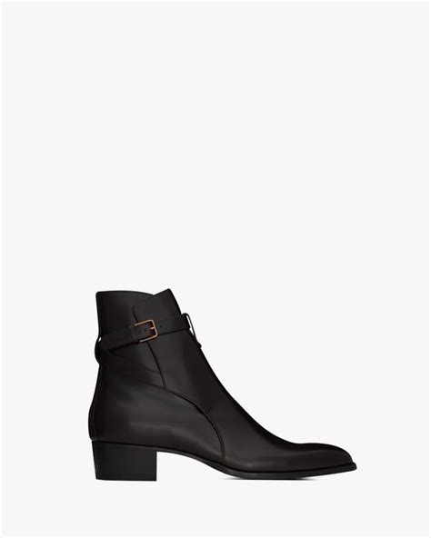 ysl feather boots|WYATT jodphur boots in smooth leather .